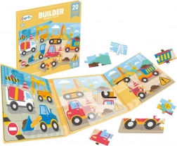 Magnetické puzzle staveniště s knížkou