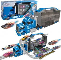 Woopie policejní kamion 2v1 – transporter a závodní dráha