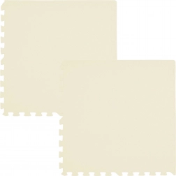 Pěnová podlahová podložka HUMBI 120 × 60 cm, velké voděodolné puzzle, krémová, 2 ks