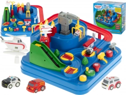 Interaktivní závodní dráha s překážkami a parkováním