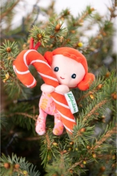 Vánoční skřítek s cukrovou hůlkou Lilliputiens