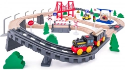 Dřevěná vláčkodráha s bateriovou lokomotivou, 80 dílů