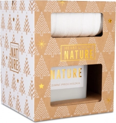 Vánoční dárková sada ponožky a svíčka Heart and Home Zimní procházka