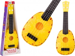 Ukulele pro děti s motivem ananasu, žluté
