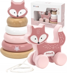 Dřevěná sada VIGA PolarB – stohovací věž liška a tahací liška