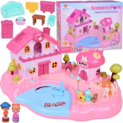 Interaktivní magnetický domeček SCENERY PARK se světlem a zvuky