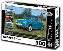 Retro auta puzzle Fiat 600 D (1964) 500 dílků