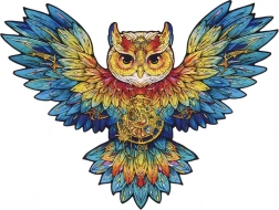 Dřevěné puzzle Sova RoboTime