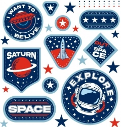 Vesmírné nažehlovací nálepky