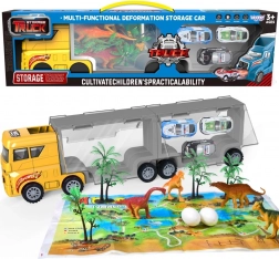 woopie dinosauří přepravka 2v1 se sadou a herním plánem