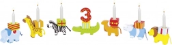 Goki narozeninový průvod se zvířátky ze dřeva