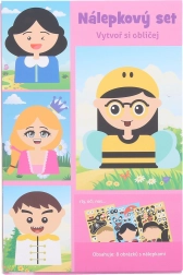 Kreativní sada nálepek – obličej 21 × 14 cm