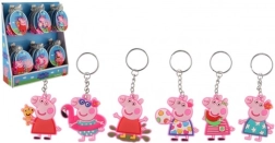 klíčenka prasátko peppa 10 cm – gumový přívěsek na klíče a batoh