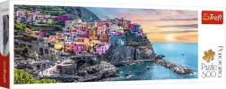 Panoramatické puzzle 500 dílků Vernazza při západu slunce, Itálie