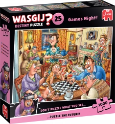 JUMBO Puzzle Wasgij Destiny: Herní večer 1000 dílků