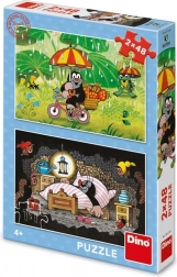 Puzzle DINO KRTEČEK – krtkův den 2×48 dílků