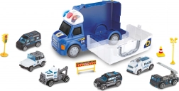 Policejní auto s efekty a 6 malými auty