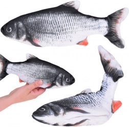 Interaktivní plyšová ryba s pohybujícím se ocasem, USB, 25 cm