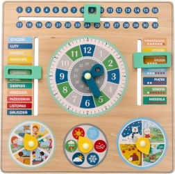 Dřevěný vzdělávací kalendář - tabule pro děti