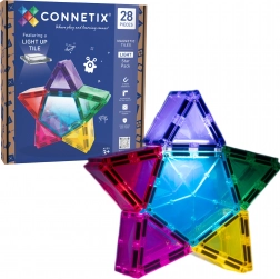Connetix Light Star Pack magnetické stavební dílky se světlem, 28 ks