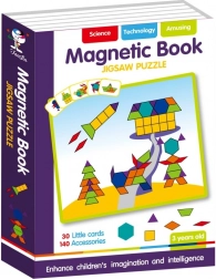 Magnetická kniha – skládačka tvarů, 170 dílků