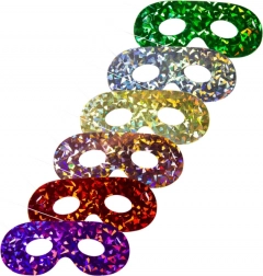 Barevné holografické škrabošky – sada 6 ks