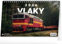 Stolní kalendář Vlaky 2026