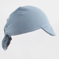 dětský mušelínový šáteček se štítkem New Baby modrý, nastavitelná velikost