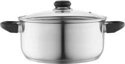 Altom Design nerezový hrnec emilio 4,2 l, 24 cm se skleněnou poklicí