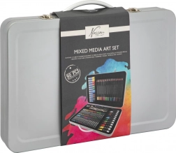 Sada výtvarných potřeb v plechovém kufříku