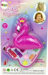 Dětská sada na líčení plameňák – oční stíny a rtěnky