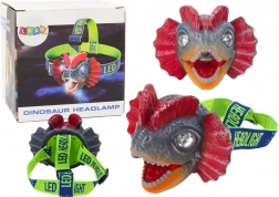 Čelovka Dinozaur s Nastavitelným Popruhem a 3 LED Diody