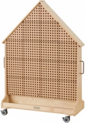 Masterkidz dřevěná volně stojící STEM tabule XXL ve tvaru domu