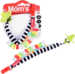 Hencz Toys barevná klipsna na dudlík se silikonovým kousátkem