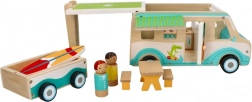 Dřevěný karavan s přívěsem a doplňky