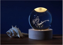 Křišťálová lampička koule Muzyka 6 cm