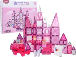 Magnetické stavebnice k vybarvování Růžová princezna, 126 dílů