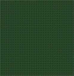 Brixies Plus Základní podložka na stavění tmavě zelená 25,5 x 25,5 cm