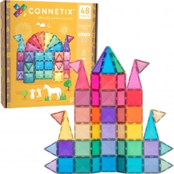 Magnetické stavebnice s třpytkami 48 ks CONNETIX Glitter Castle Pack