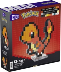 Stavebnice MEGA Pokémon pixel art charmander 15 cm (349 dílků)