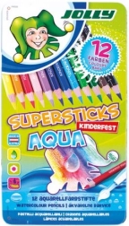 Akvarelové pastelky JOLLY Supersticks Aqua 12 barev v kovové krabičce