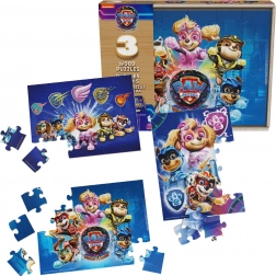 Dřevěné puzzle PAW PATROL The Mighty Movie – 3 sady
