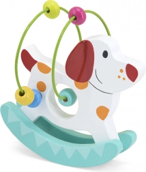 Dřevěný labyrint pes – motorická hračka pro děti