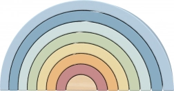 Dřevěná pastelová duha TOOKY TOY Montessori stavebnice