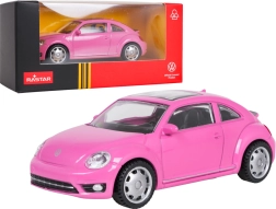 Kovový model Volkswagen Beetle růžový 1:43 RASTAR