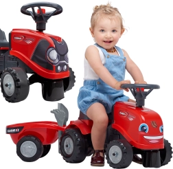 Odrážedlo traktor BABY CASE IH s přívěsem a doplňky