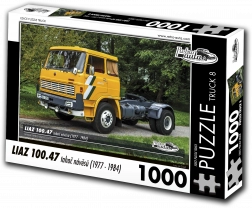 Puzzle Retro-auta Truck LIAZ 100.47 tahač návěsů (1977–1984) – 1000 dílků