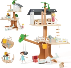 Classic World dřevěný domeček na stromě pro panenky, 31 ks