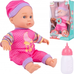 Panenka miminko s lahvičkou na krmení