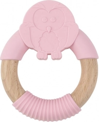 Silikonové kousátko růžová sovička Nature Planet